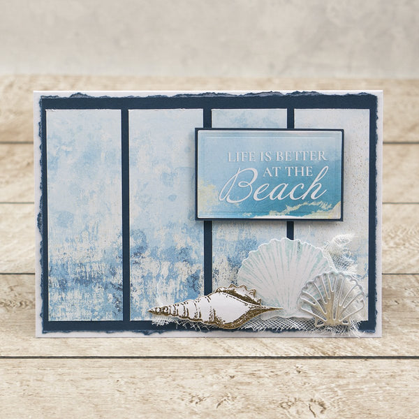 Couture Creations - Seaside Girl - Conical Seashell Mini Stamp and Die Set - Scrap Of Your Life 