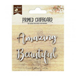 Little Birdie Chipboard Words - Amazing Beautiful - Scrap Of Your Life 