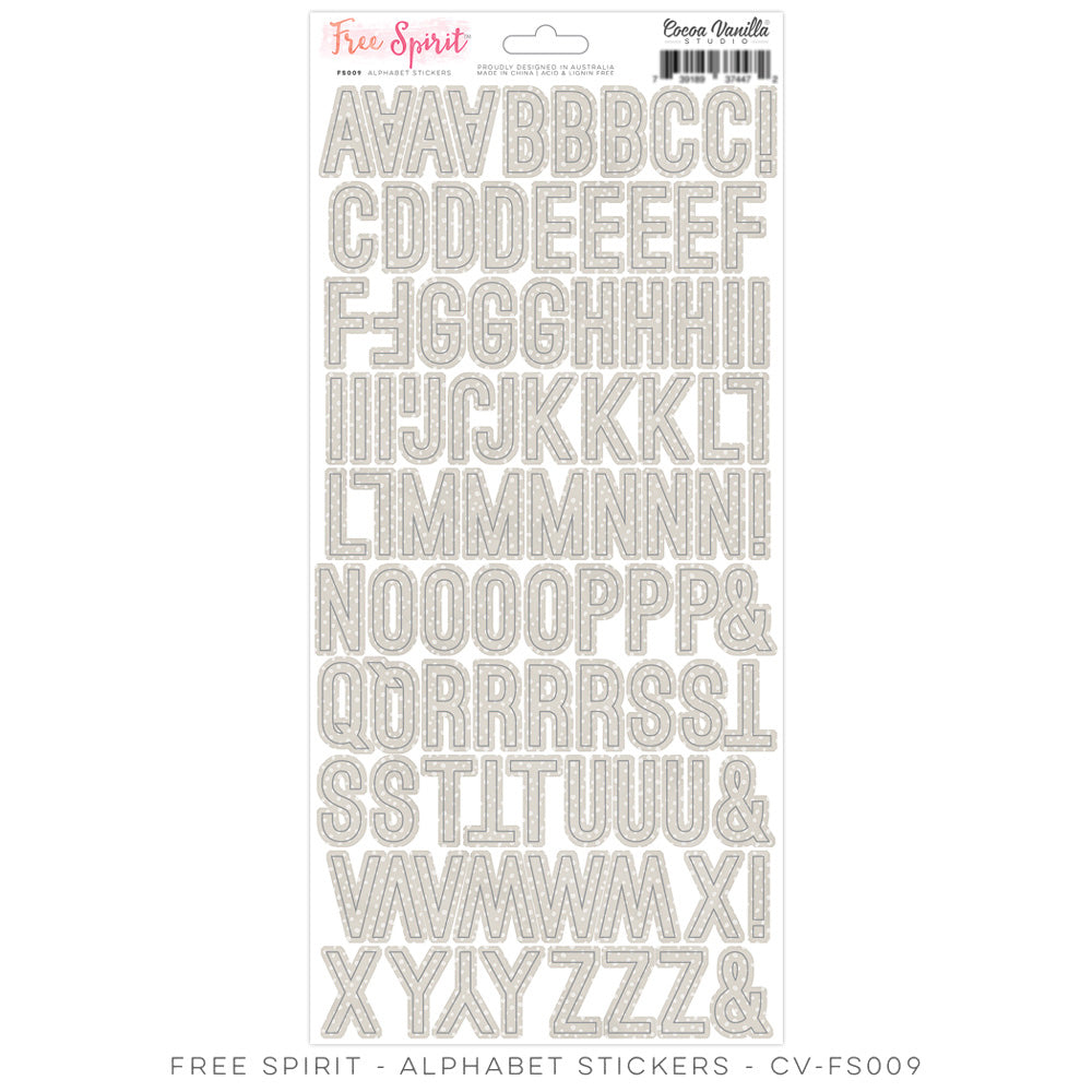 Cocoa Vanilla Studio - Free Spirit - Alphabet Stickers - Scrap Of Your Life 