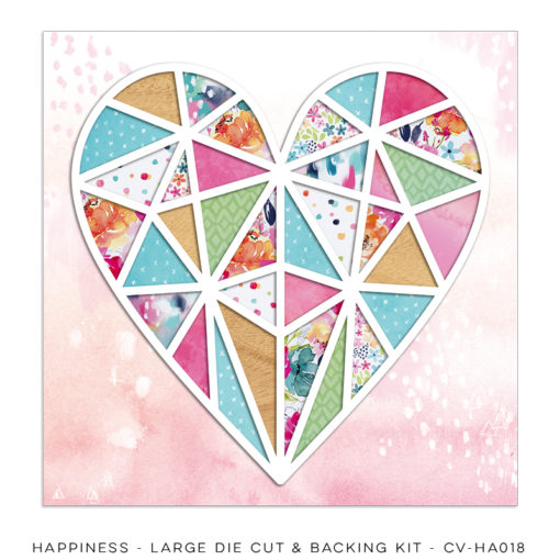 Cocoa Vanilla Studio - Happiness - Die Cut and Backing Sheet - Scrap Of Your Life 