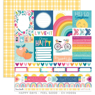 Cocoa Vanilla Happy Days - 12 x 12 Double Side Paper - Feel Good - Scrap Of Your Life 