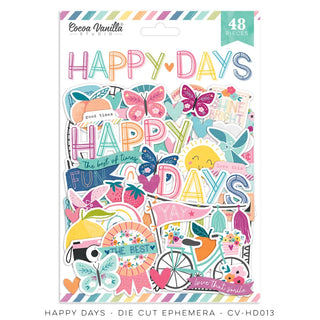 Cocoa Vanilla Happy Days - Die Cut Ephemera - Scrap Of Your Life 