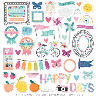 Cocoa Vanilla Happy Days - Die Cut Ephemera - Scrap Of Your Life 