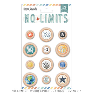 Cocoa Vanilla -  No Limits Wood Epoxy Buttons - Scrap Of Your Life 