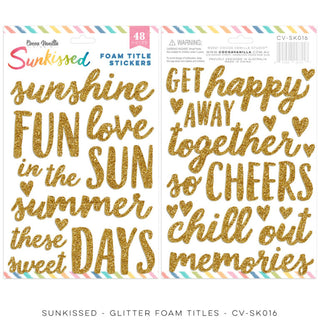Pre-Order -Cocoa Vanilla - Sunkissed - Gold Glitter Foam Titles - Scrap Of Your Life 