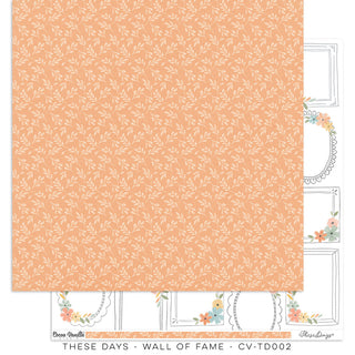 Cocoa Vanilla - These Days Collection - 12" x 12" Scrapbooking Paper - Wall of Fame - Scrap Of Your Life 