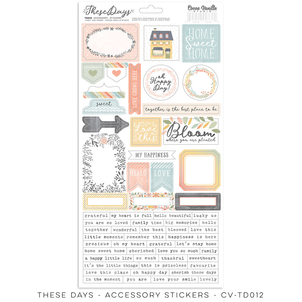 Cocoa Vanilla - These Days Collection - Accessory Sticker - Scrap Of Your Life 