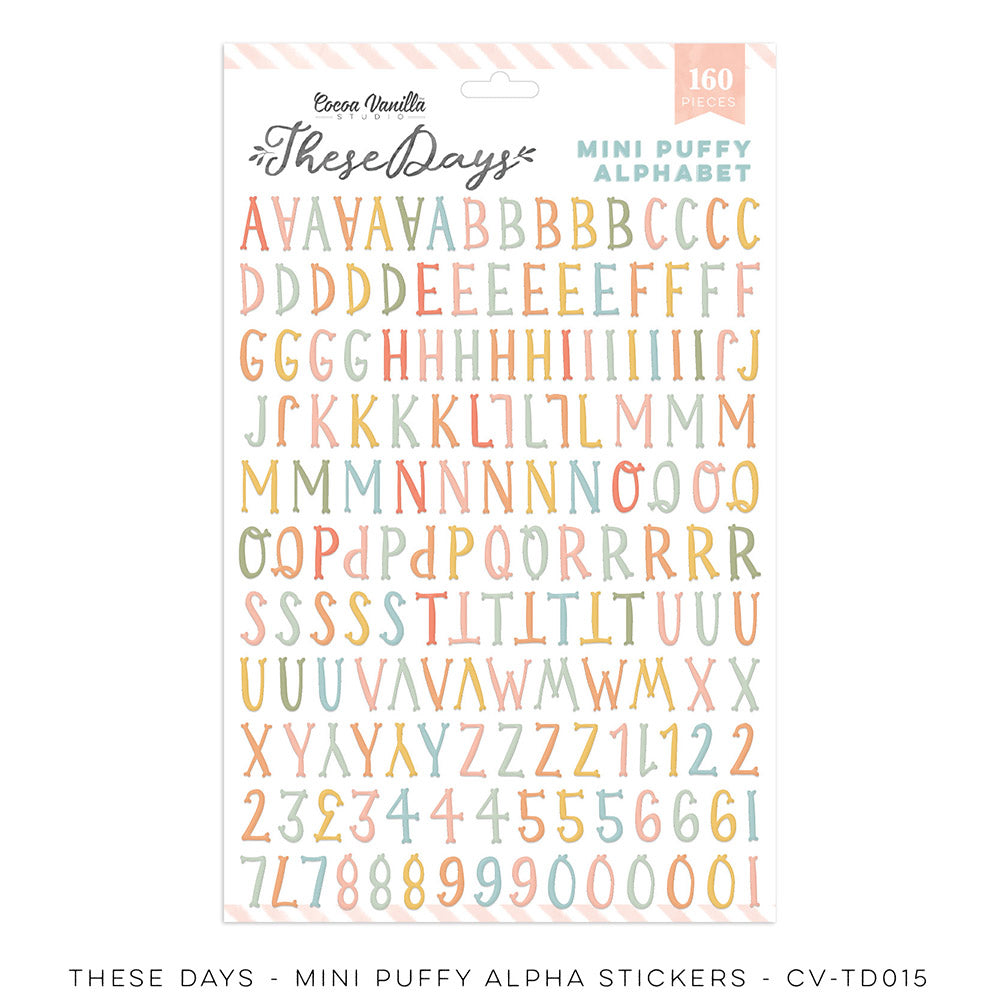 Cocoa Vanilla - These Days Collection - Puffy Alpha - Scrap Of Your Life 