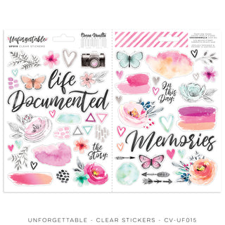 Cocoa Vanilla Studio - Unforgettable - Clear Stickers - Scrap Of Your Life 