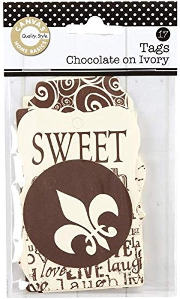 Canvas Corp - Chocolate on Ivory Tags - Scrap Of Your Life 