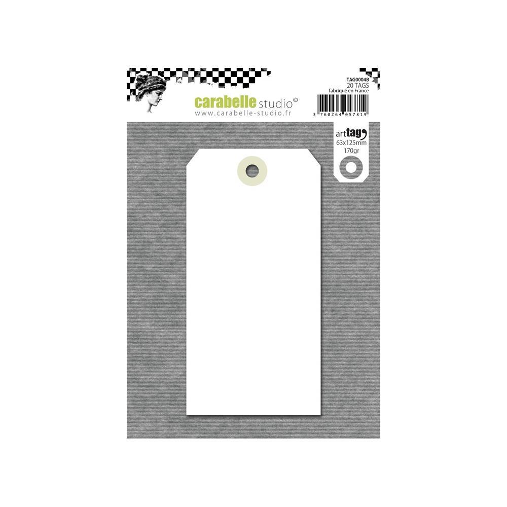 Carabelle - Studio Tags 20/Pkg White - Scrap Of Your Life 