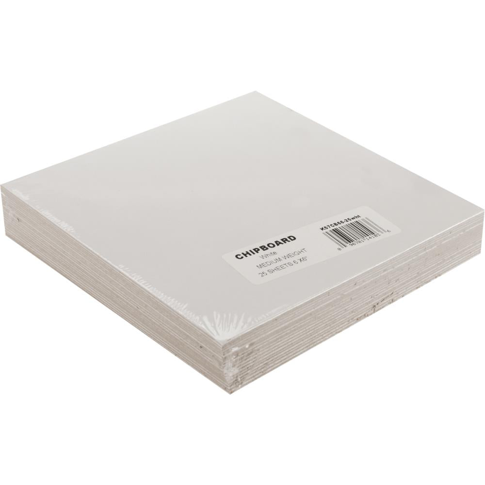Grafix - Medium Weight Chipboard Sheets: White. 6"x6" - Scrap Of Your Life 