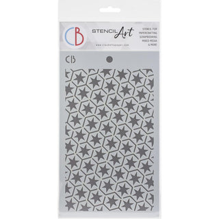 Ciao Bella Stencil Art Texture Stencil 5 x 8 - Star Six - Scrap Of Your Life 