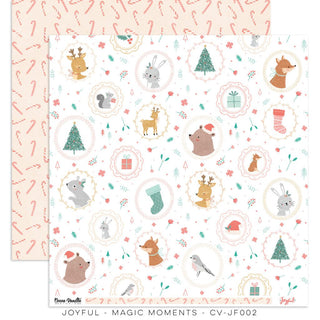 Cocoa Vanilla - Joyful 12 x 12 Double Sided Cardstock Paper - Magic Moments - Scrap Of Your Life 