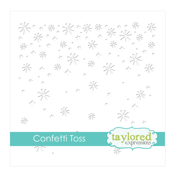 Taylored Expressions - 6" Stencil - Confetti Toss - Scrap Of Your Life 