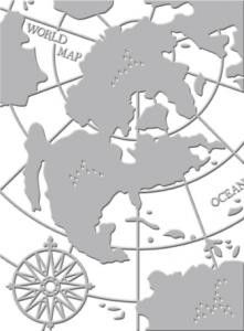 Couture Creations - Embossing Folder - World Map - Scrap Of Your Life 