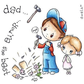 Crafters Companion - SWALK Stamp - Dad - Scrap Of Your Life 