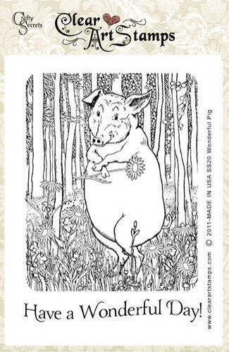 Crafty Secrets - Acrylic Stamps - Wonderful Pig - Scrap Of Your Life 