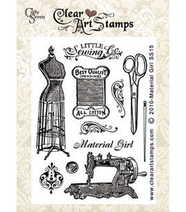 Crafty Secrets - Acrylic Stamps Material Girl - Scrap Of Your Life 