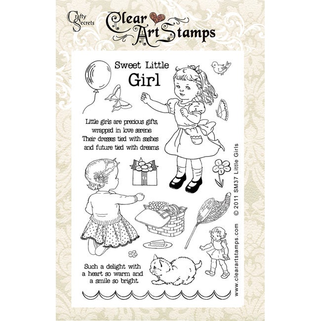 Crafty Secrets - Acrylic Stamps - Little Girls - Scrap Of Your Life 