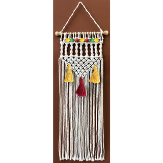 Design Works Zenbroidery Macramé Wall Hanging Kit 8"X24" Natural Twist - Scrap Of Your Life 