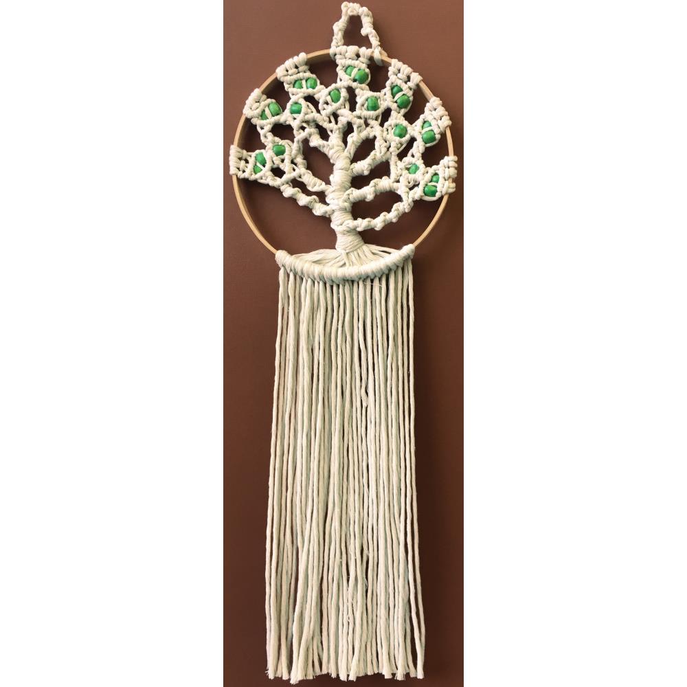 Design Works Zenbroidery Macramé Wall Hanging Kit 8"X24" Tree of Life - Scrap Of Your Life 