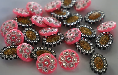 Studio Boutique - Resin Diamonte Buttons - Scrap Of Your Life 