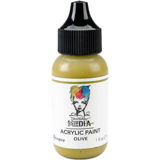 Dina Wakley Media Acrylic Paint - Olive - Scrap Of Your Life 