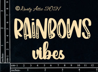 Dusty Attic - Raw Chipboard  - Rainbow Vibes - Scrap Of Your Life 