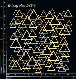 Dusty Attic Chipboard - Triangle Panel Small - Scrap Of Your Life 