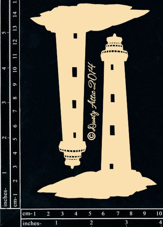 Dusty Attic Chipboard - Lighthouses Small - Scrap Of Your Life 