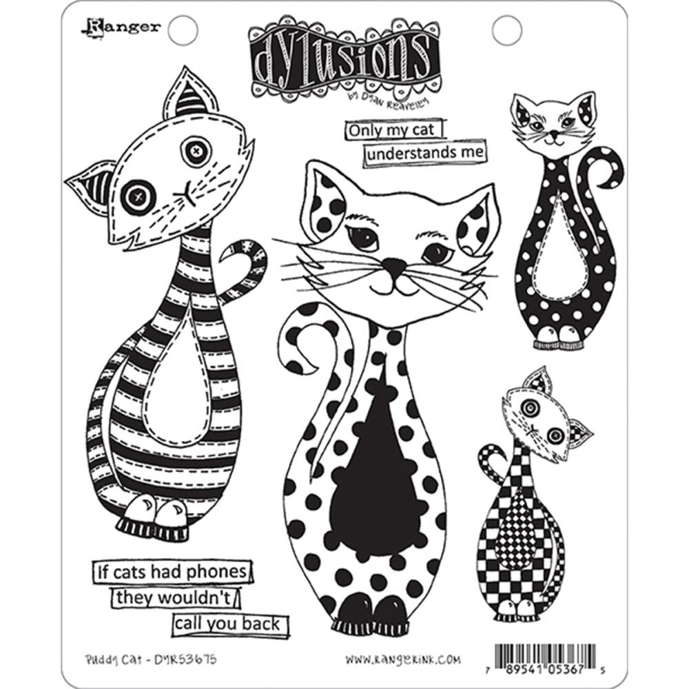 Ranger Ink - Dylusions - Rubber Stamp Set - Cat - Scrap Of Your Life 