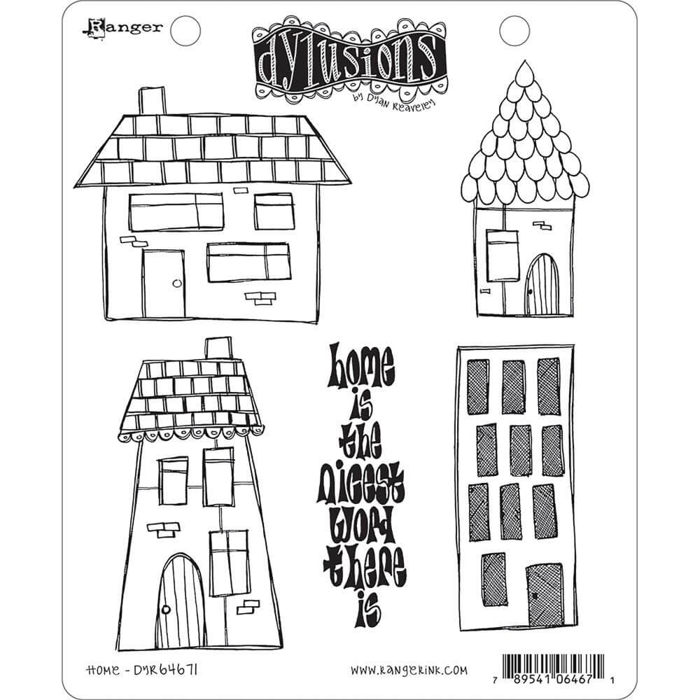 Ranger Ink - Dylusions - Rubber Stamp Set - Home - Scrap Of Your Life 