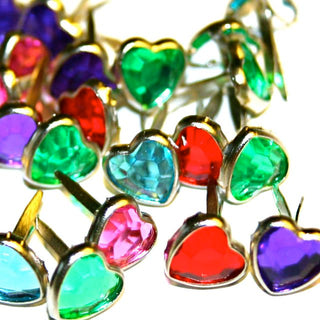 Eyelet Outlet - Brads - Heart Gemstones - Scrap Of Your Life 