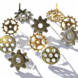 Eyelet Outlet - Brads - Steampunk Gears - Scrap Of Your Life 