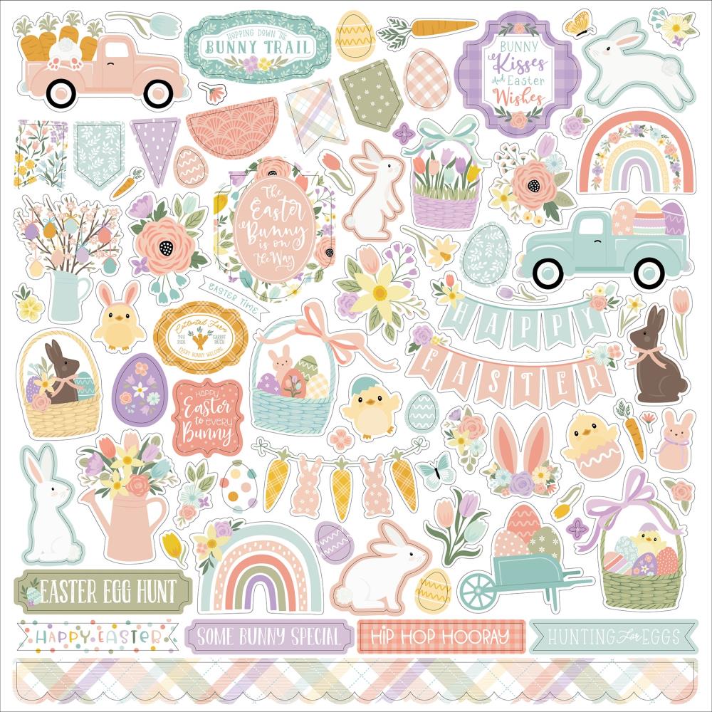 Echo Park Cardstock Stickers 12 x 12 - It's Easter Time - Scrap Of Your Life 