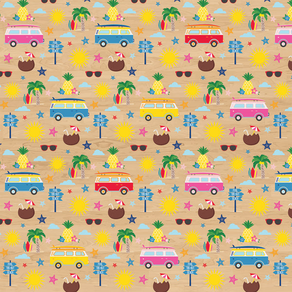 Echo Park I Love Summer Beach Day 12 x 12 Double Side Paper - Scrap Of Your Life 