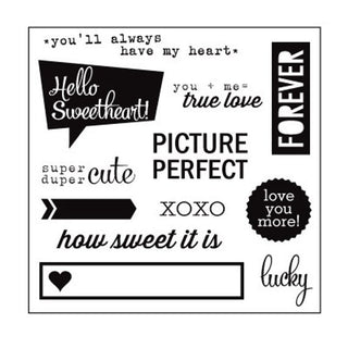Elle's Studio Hello Sweet Acrylic Stamp Set - Scrap Of Your Life 