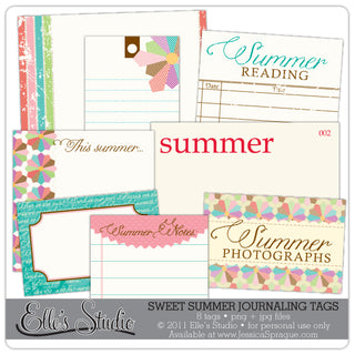 Elle's Studio - Sweet Summer Journalling Tags - Scrap Of Your Life 