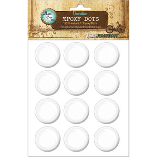 Bottle Cap Inc Vintage Epoxy Dot Clear Stickers 1" 12/Pkg - Scrap Of Your Life 