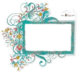 Fancy Pants Designs Glitter Cuts  Frame Scroll Garden - Scrap Of Your Life 