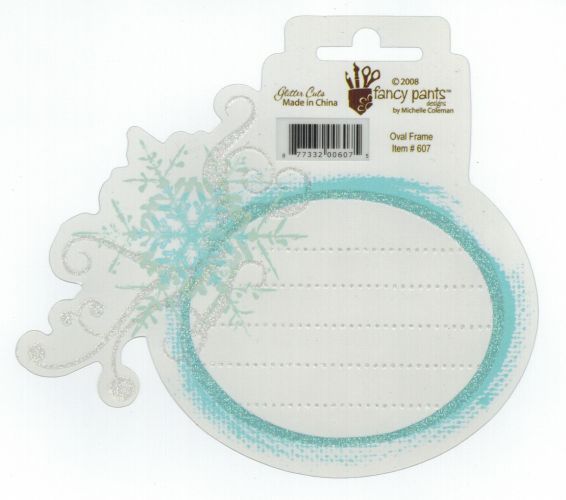 Fancy Pants Designs Glitter Cuts  Oval Frame - Scrap Of Your Life 