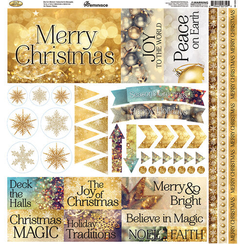 Reminisce Combo Stickers - Gold Christmas - Scrap Of Your Life 