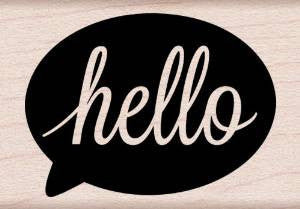 Hero Arts - Wood-Mounted Rubber Stamp Hello - Scrap Of Your Life 