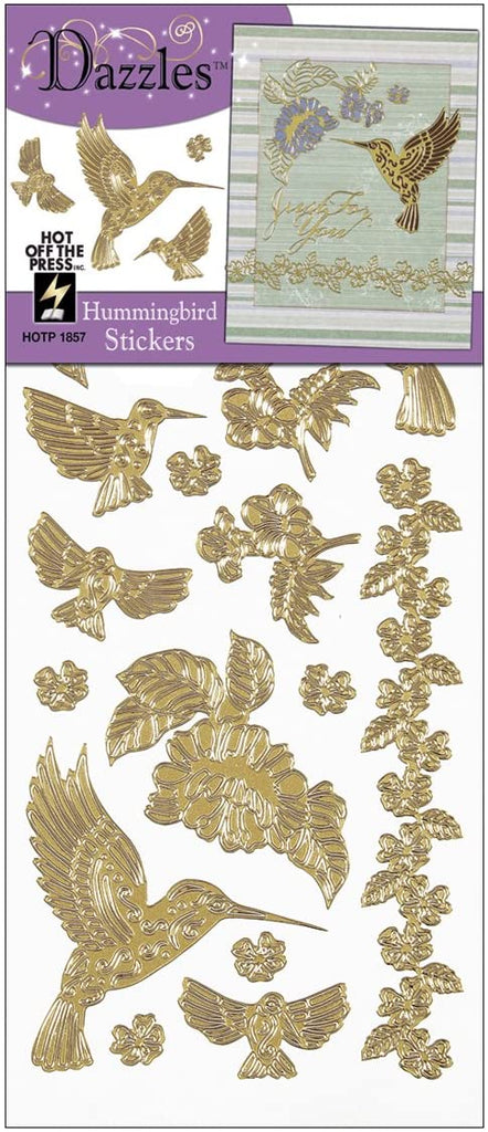 HOTP - Dazzles Stickers - Hummingbird Gold - Scrap Of Your Life 