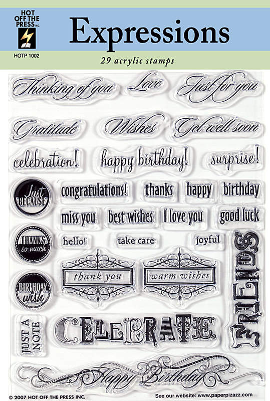 HOTP Acrylic Stamp Set Expressions - Scrap Of Your Life 