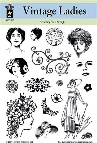 HOTP Acrylic Stamp Set Vintage Ladies - Scrap Of Your Life 
