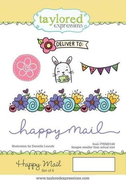 Taylored Expressions Happy Mail Rubber Cling Stamp - Scrap Of Your Life 