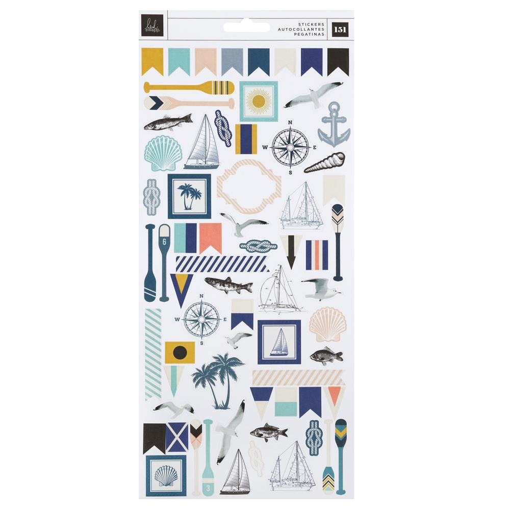 Heidi Swapp - Set Sail Cardstock Stickers 151/Pkg - Scrap Of Your Life 