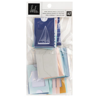 Heidi Swapp - Set Sail Mini Envelopes & Pockets 27/Pkg - Scrap Of Your Life 